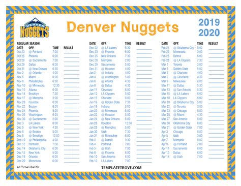 denver nuggets tv schedule 2024